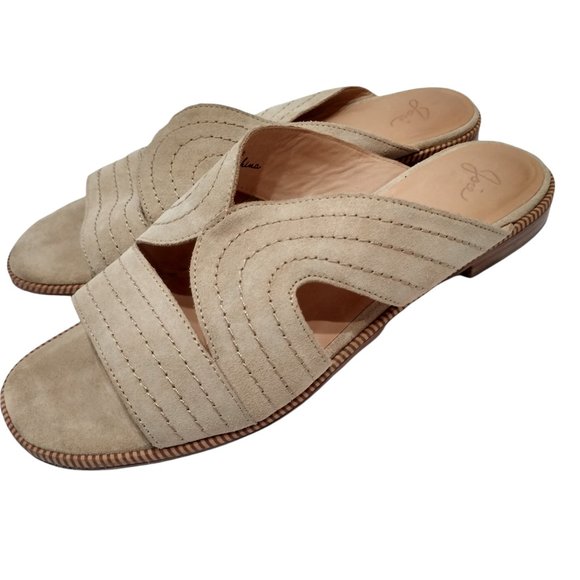 Joie Paetyn Suede Leather Slide Sandals Size 38.5 - Picture 5 of 11
